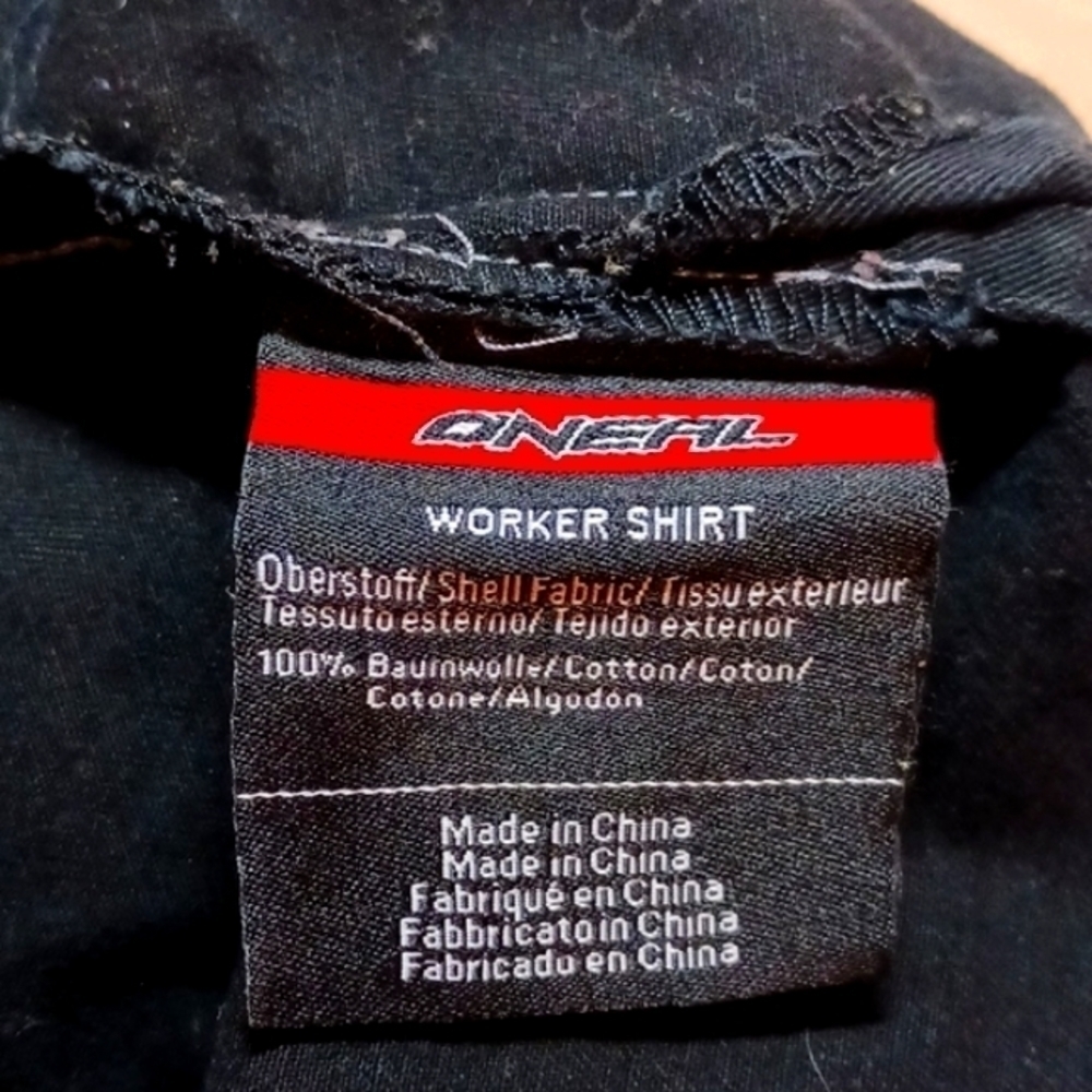 O'NEAL Black Short Sleeved Worker Shirt - Picture 7 of 8